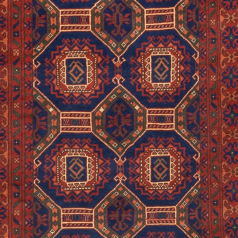 Afghan Teppich 80x394cm - Orientteppich - dunkelrot