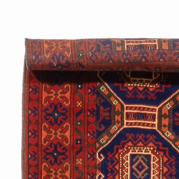 Afghan Teppich 80x394cm - Orientteppich - dunkelrot