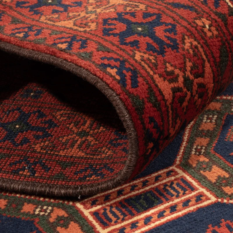 Afghan Teppich 80x394cm - Orientteppich - dunkelrot