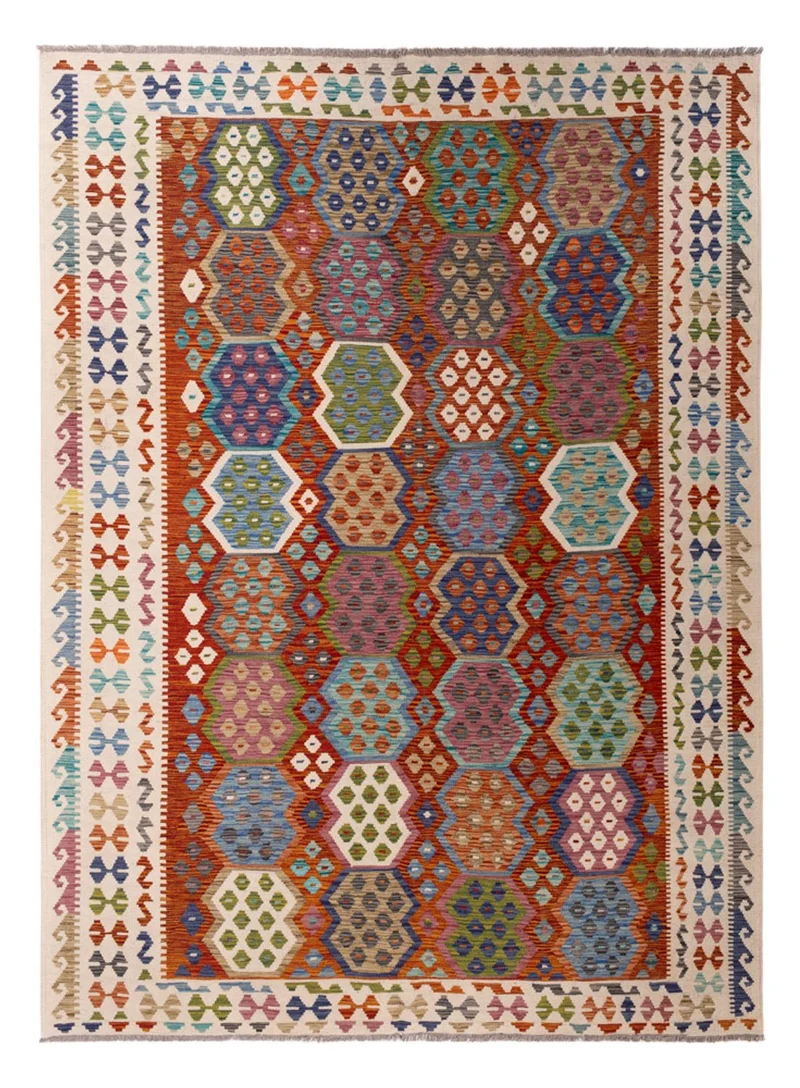 Kelim Maimene Teppich 214x292cm - mehrfarbig