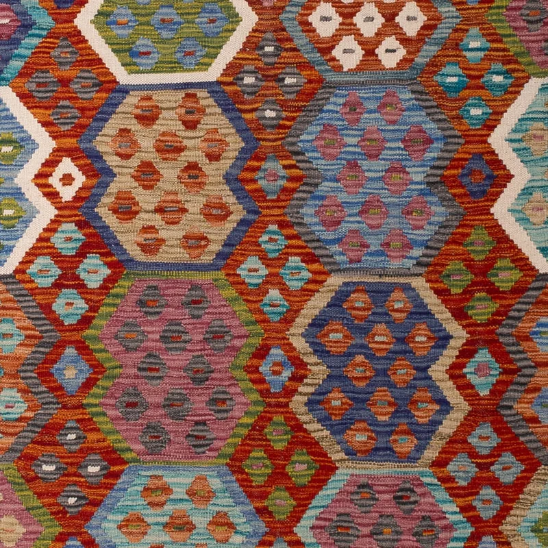 Kelim Maimene Teppich 214x292cm - mehrfarbig
