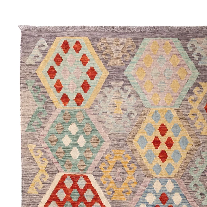 Kelim Maimene Teppich 209x301cm - mehrfarbig