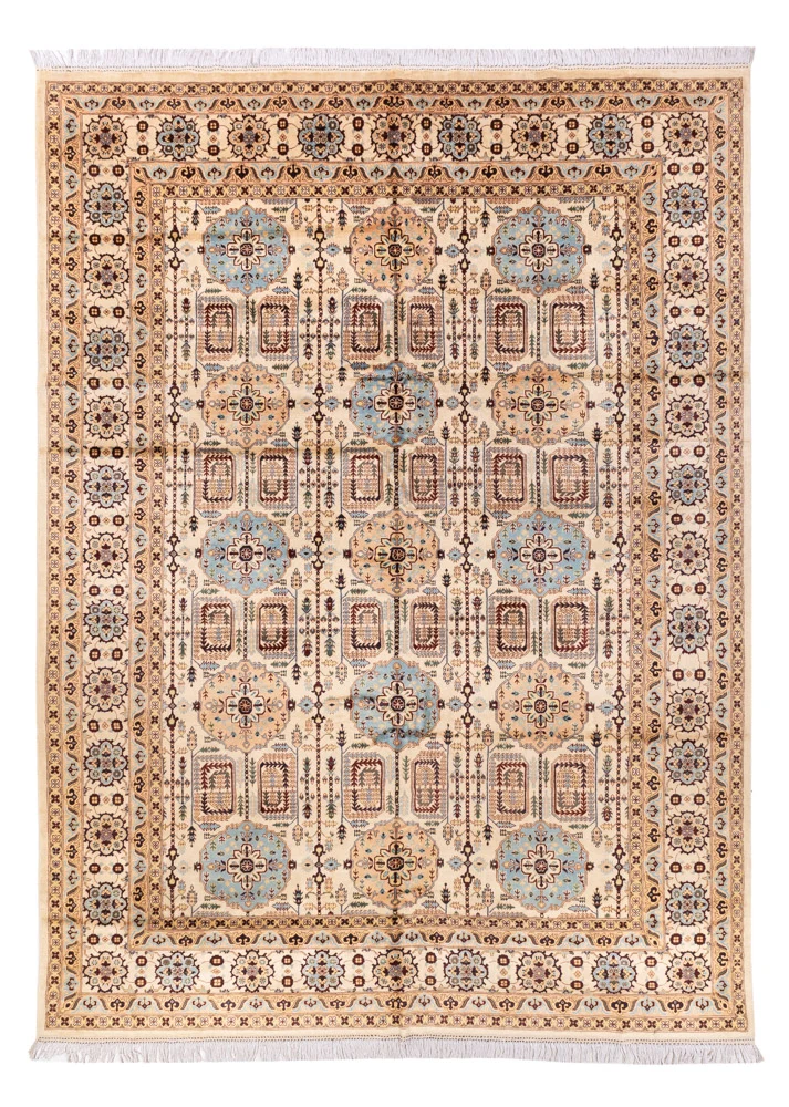 Afghan Teppich 245x346cm - Orientteppich - hellbeige