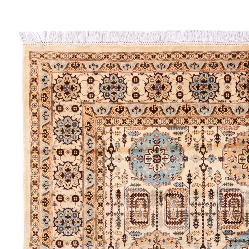 Afghan Teppich 245x346cm - Orientteppich - hellbeige