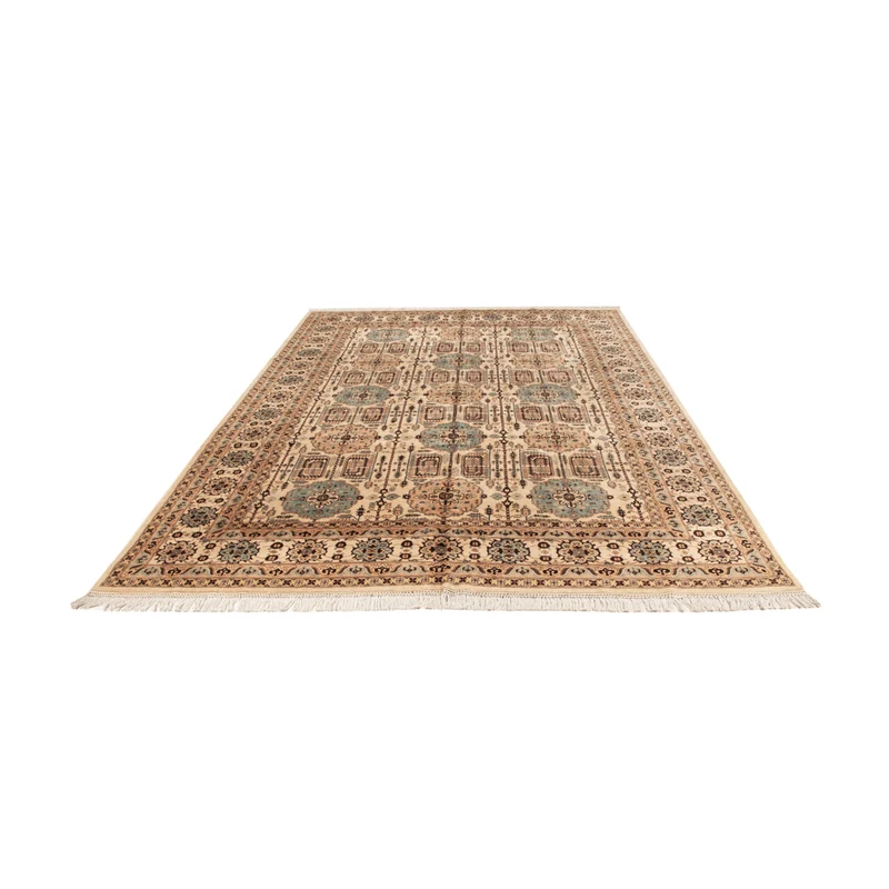 Afghan Teppich 245x346cm - Orientteppich - hellbeige