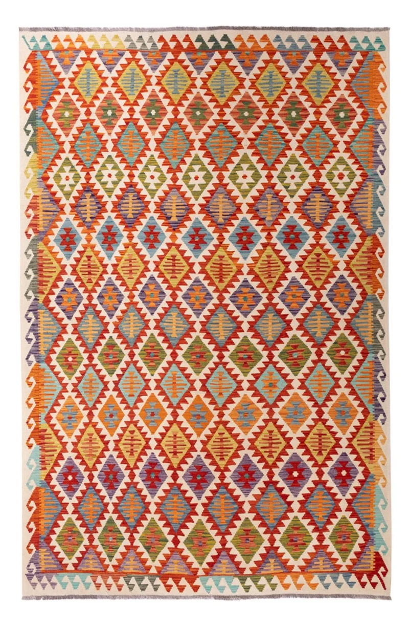Kelim Maimene Teppich 200x307cm - mehrfarbig