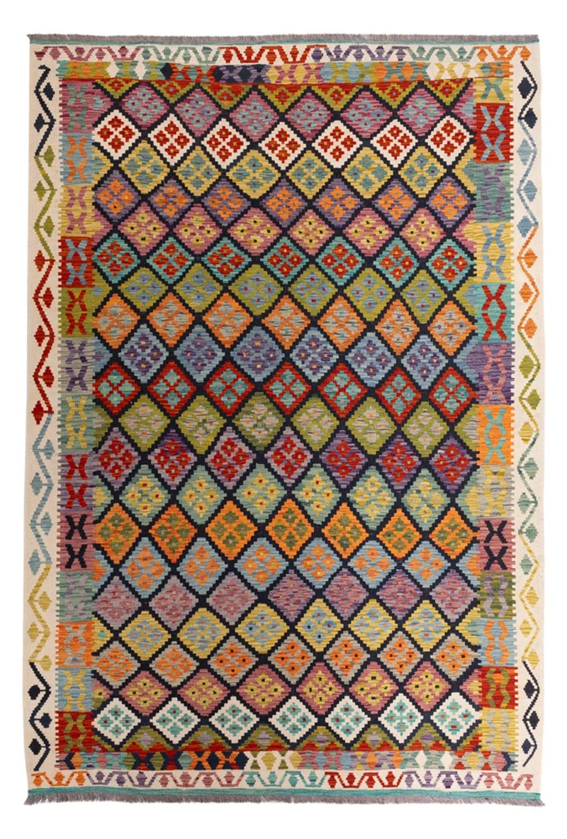 Kelim Maimene Teppich 206x298cm - mehrfarbig