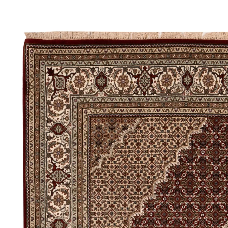 Indo Täbriz Teppich 197x300cm - Orientteppich - dunkelbeige
