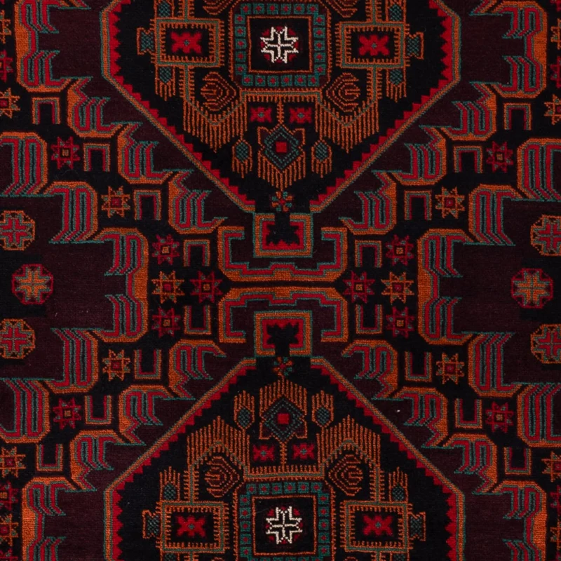 Belutsch Teppich - 117 x 206 cm - dunkelrot