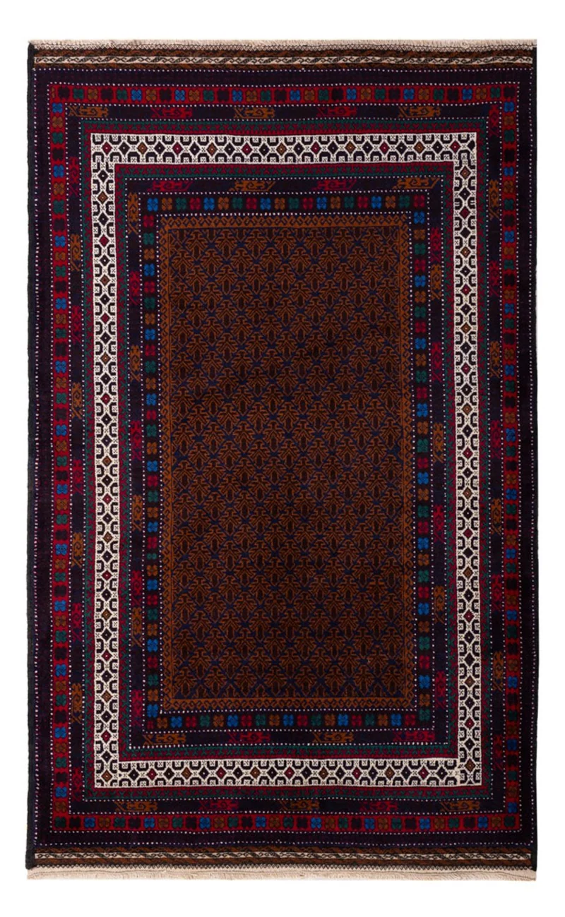 Belutsch Teppich - 120 x 185 cm - dunkelrot