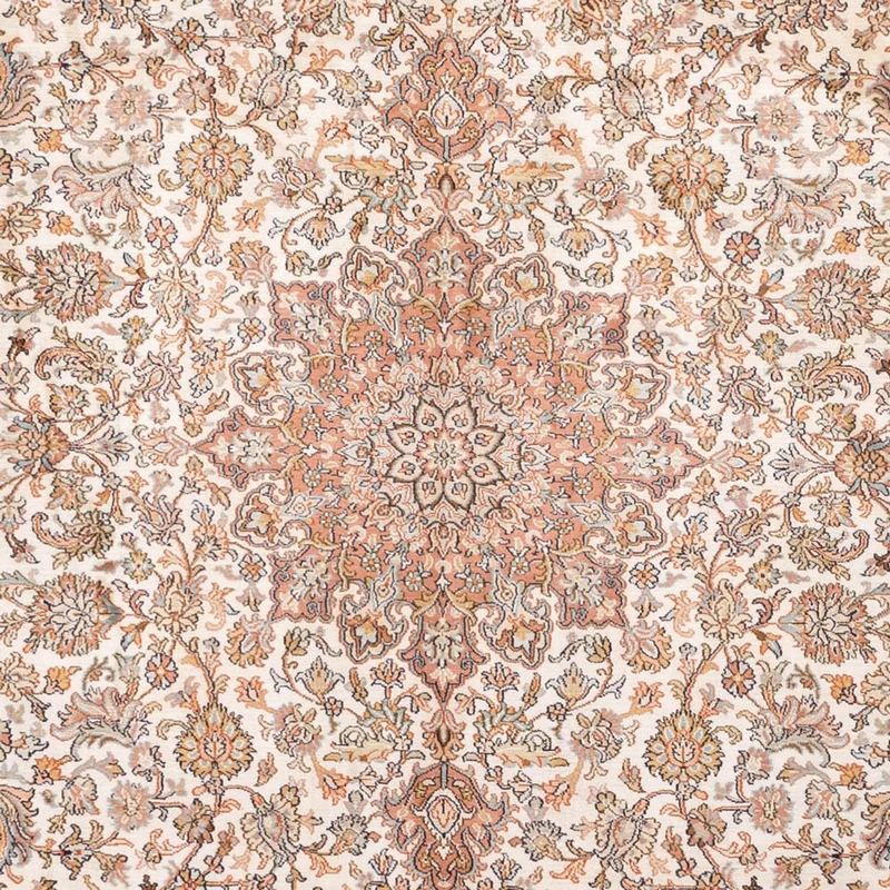 Kaschmir Seide Teppich 219x314cm - Orientteppich - beige