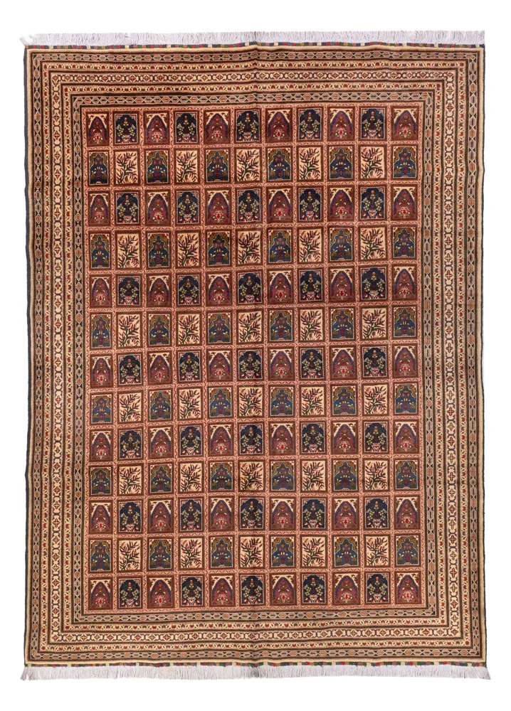 Afghan Teppich 240x339cm - Orientteppich - dunkelbeige
