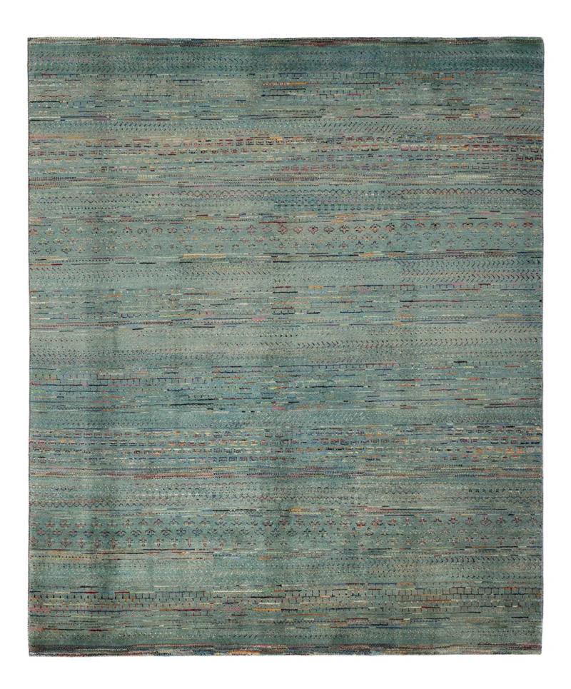 Designer Teppich 201x240cm - petrolblau