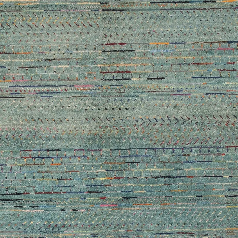 Designer Teppich 201x240cm - petrolblau