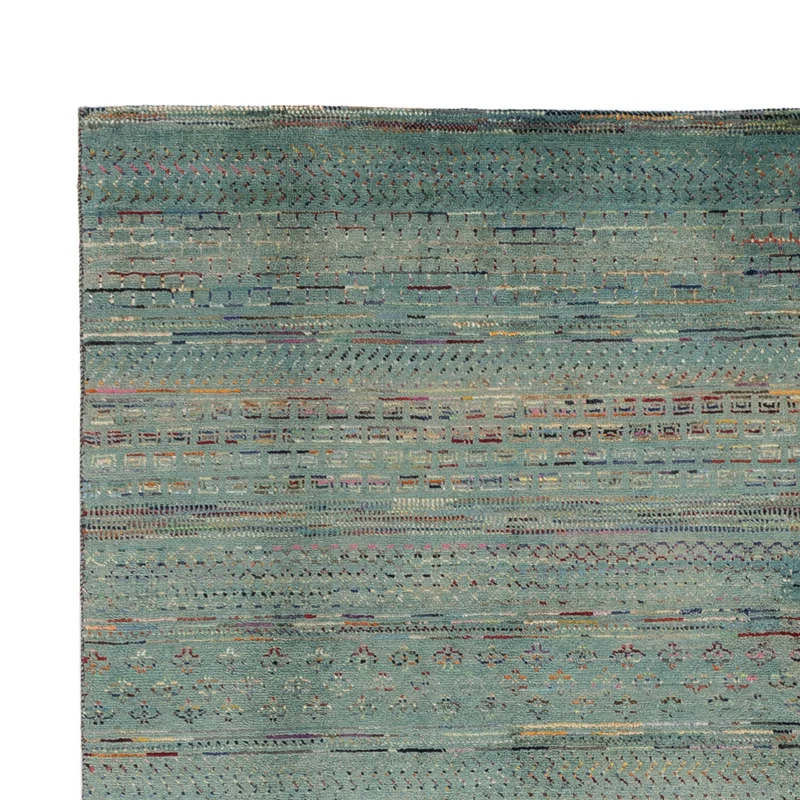 Designer Teppich 201x240cm - petrolblau