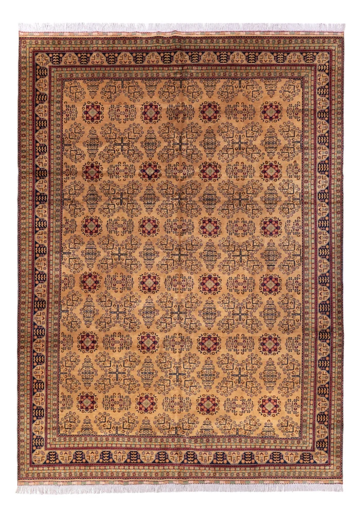 Afghan Teppich 290x390cm - Orientteppich - dunkelbeige