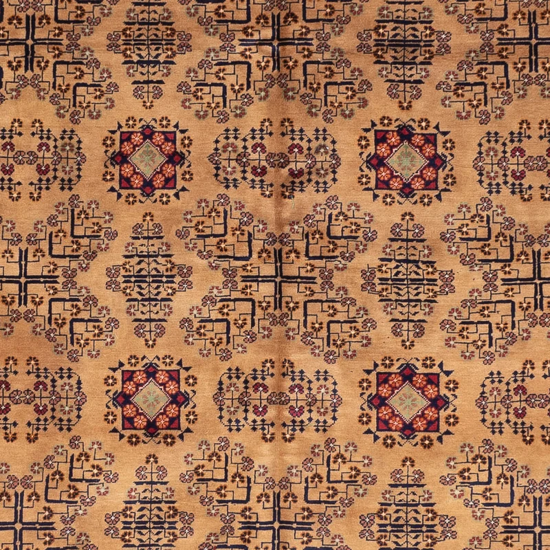 Afghan Teppich 290x390cm - Orientteppich - dunkelbeige