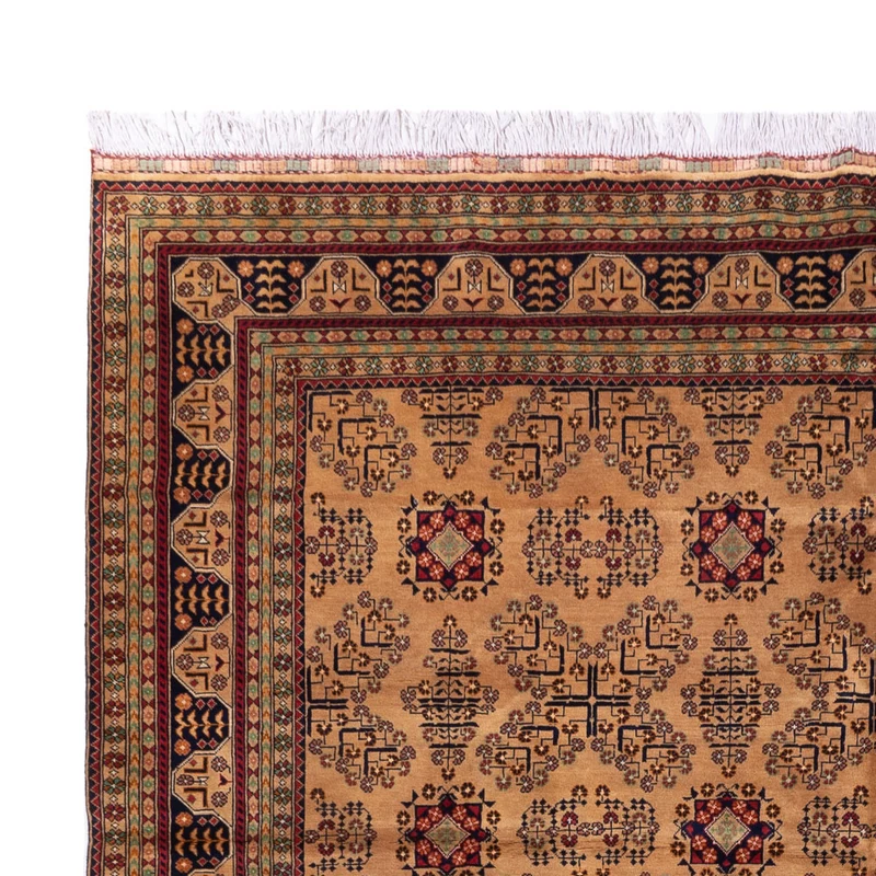 Afghan Teppich 290x390cm - Orientteppich - dunkelbeige
