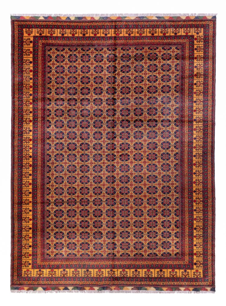 Afghan Teppich 286x388cm - Orientteppich - dunkelbeige