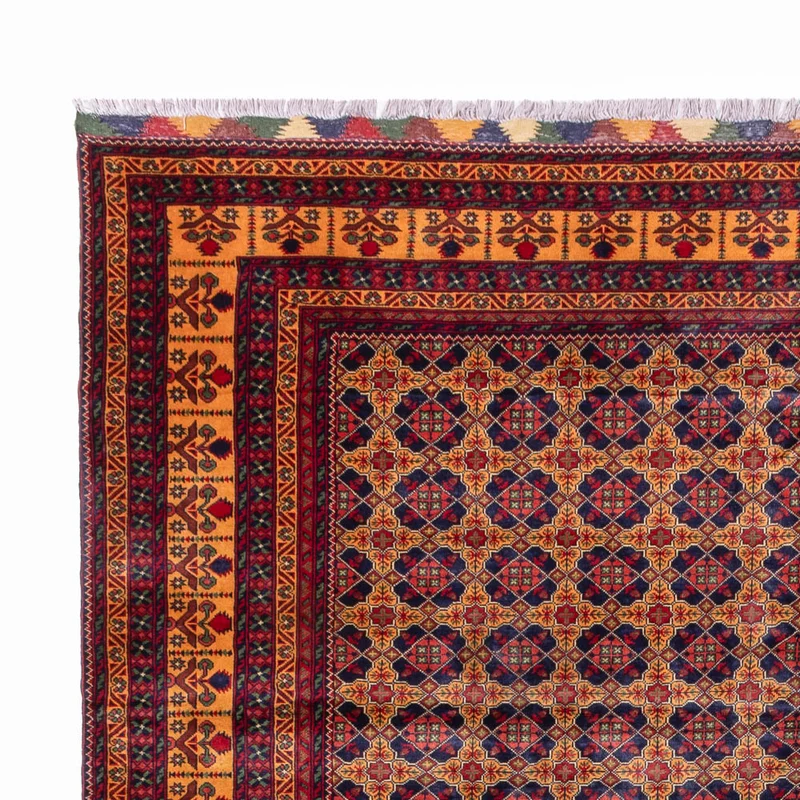 Afghan Teppich 286x388cm - Orientteppich - dunkelbeige