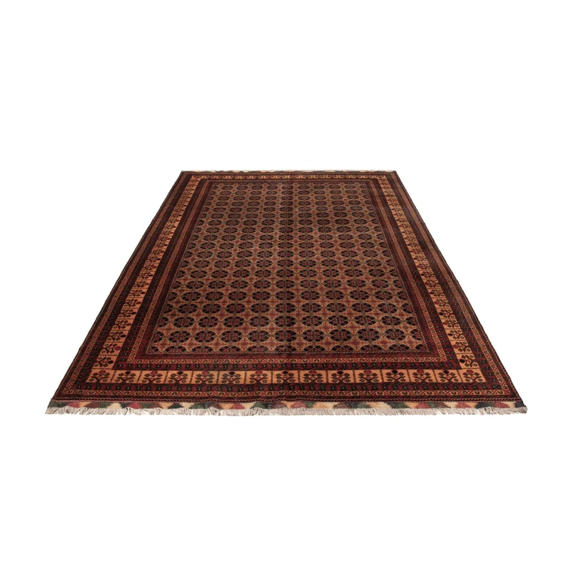Afghan Teppich 286x388cm - Orientteppich - dunkelbeige