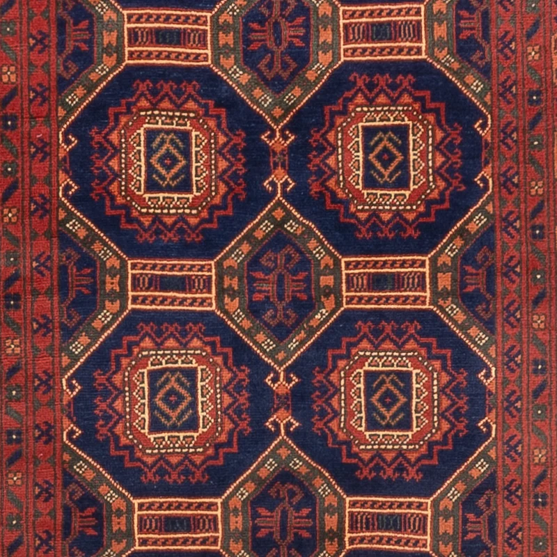 Afghan Teppich 86x409cm - Orientteppich - dunkelbeige