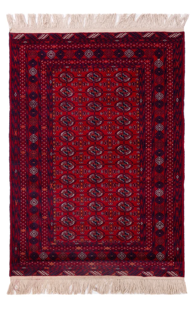 Buchara Teppich 133x189cm - Orientteppich - dunkelrot