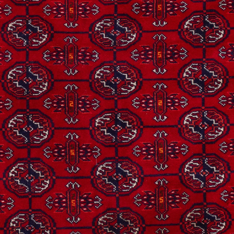 Buchara Teppich 133x196cm - Orientteppich - dunkelrot
