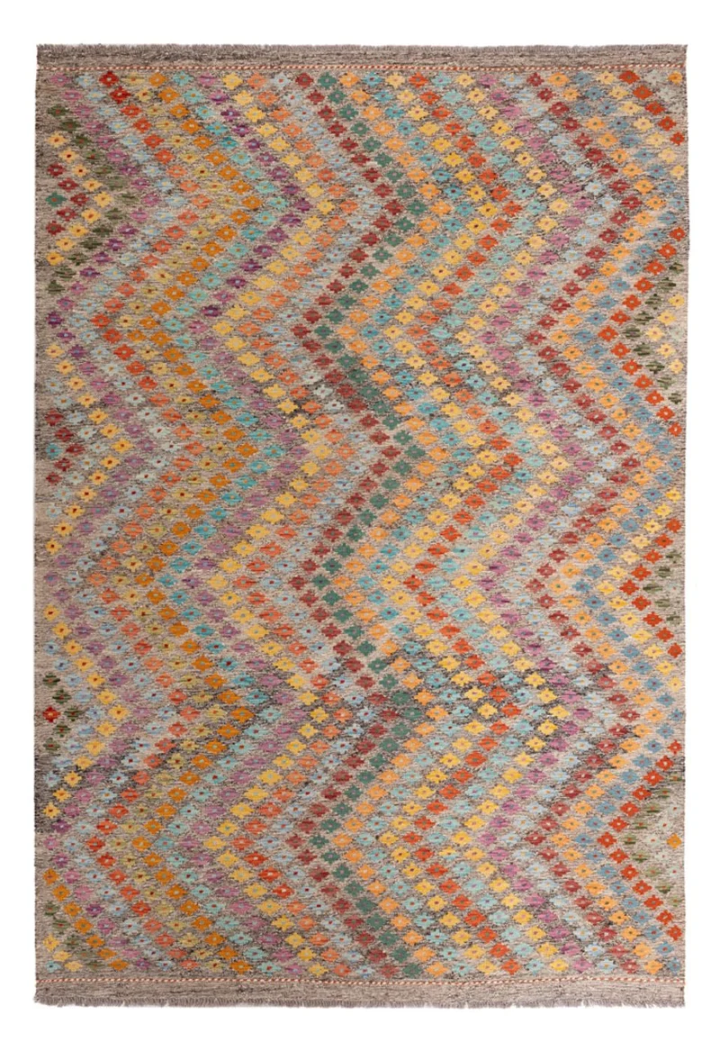Kelim Maimene Teppich 206x298cm - mehrfarbig