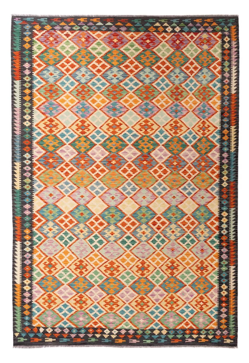 Kelim Maimene Teppich 201x306cm - mehrfarbig