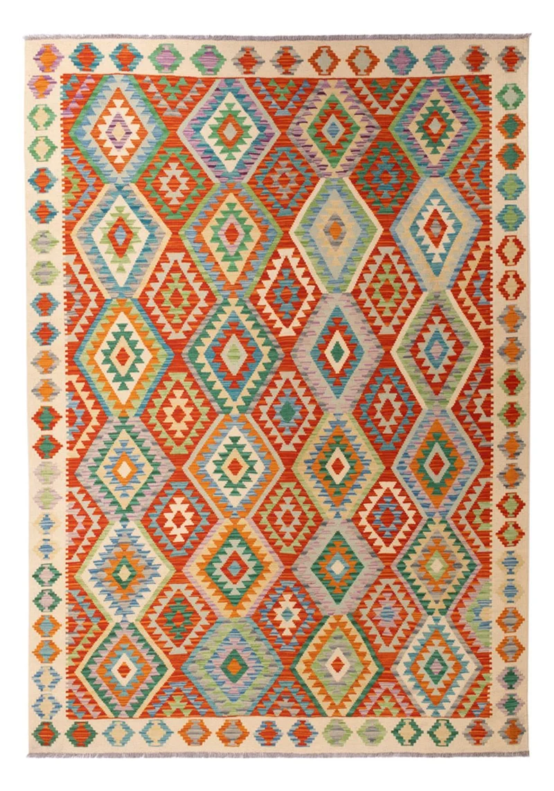 Kelim Maimene Teppich 207x295cm - mehrfarbig