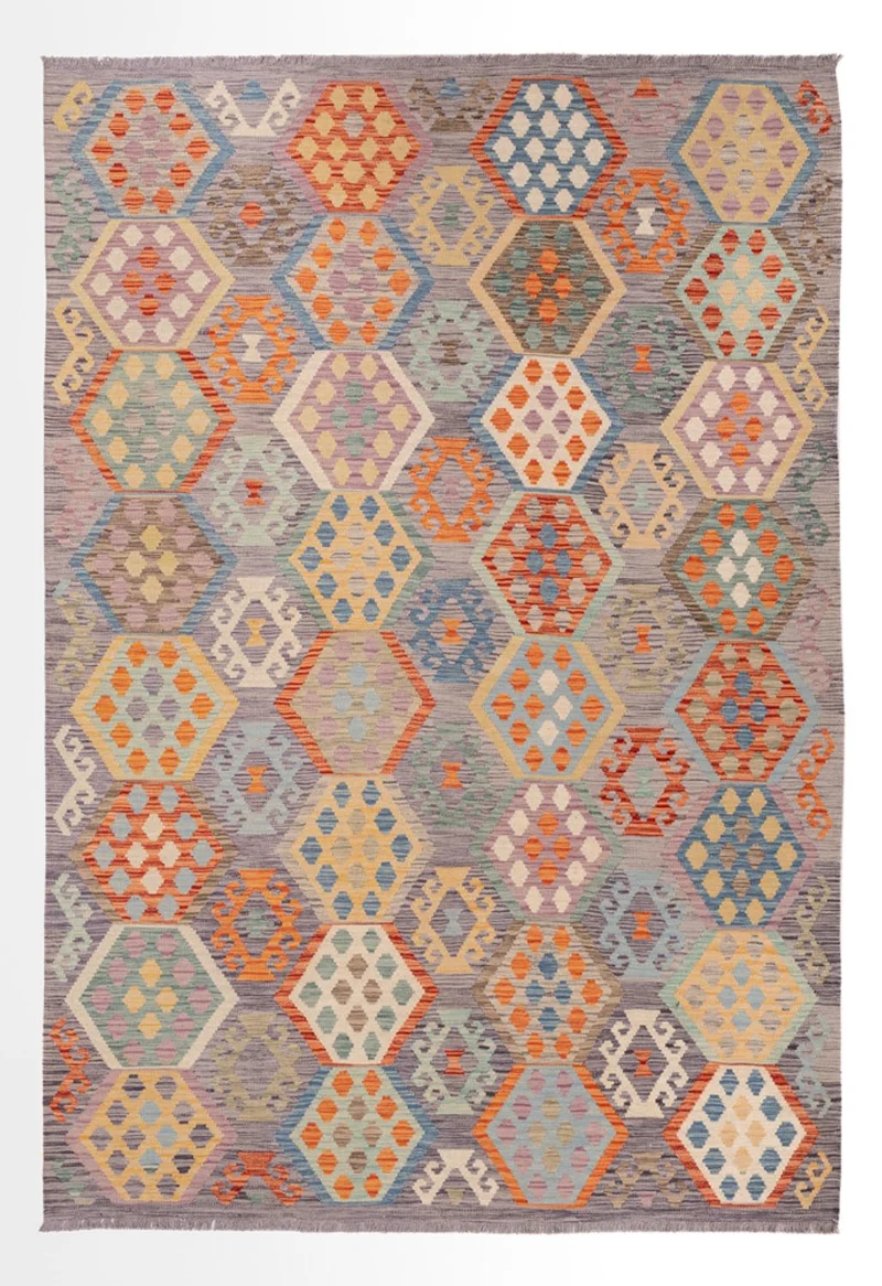 Kelim Maimene Teppich 205x296cm - mehrfarbig