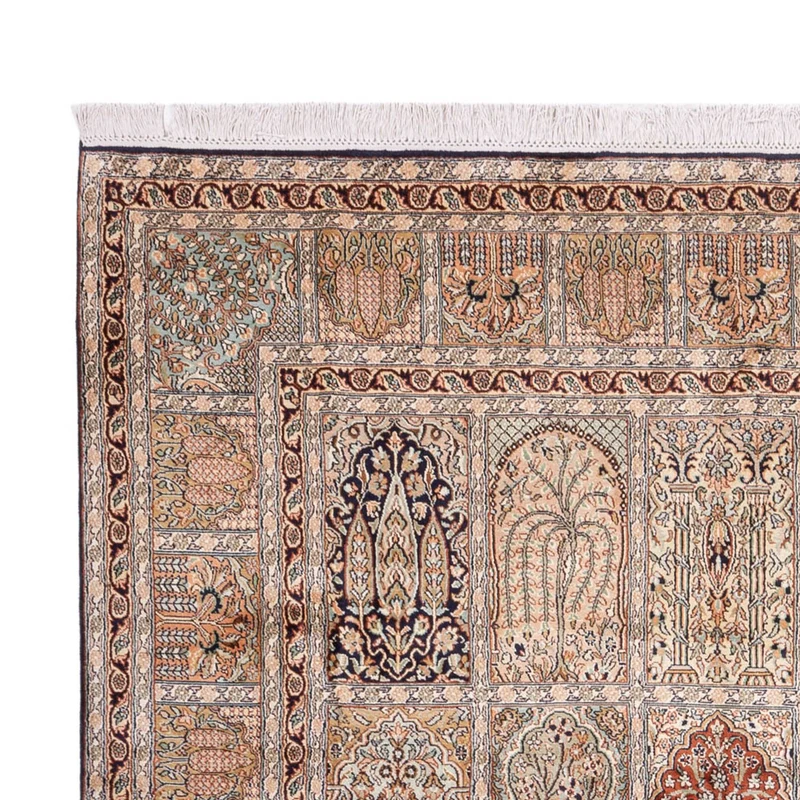 Seidenteppich - Kaschmir Seide - 214 x 315 cm - hellbeige