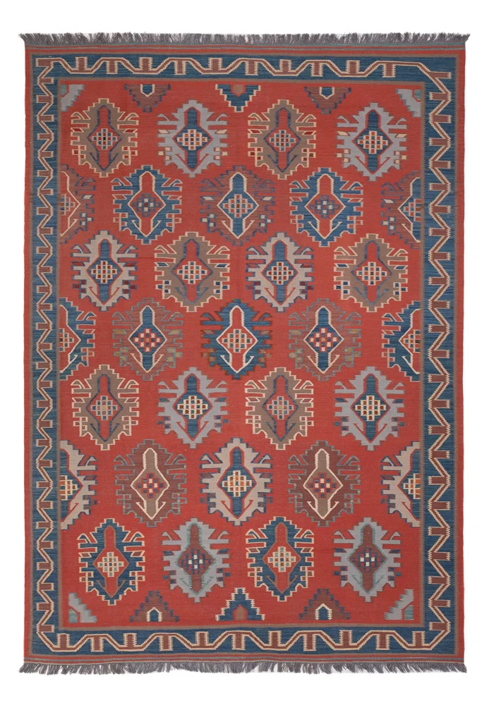 Kelim Afghan Teppich 177x253cm - rot