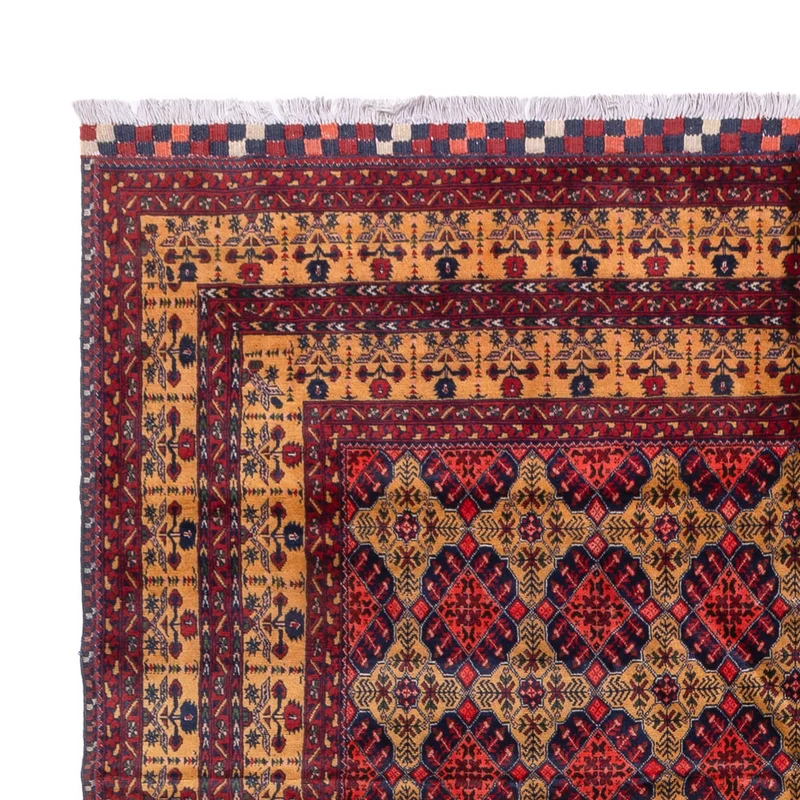 Afghan Teppich 240x333cm - Orientteppich - dunkelbeige