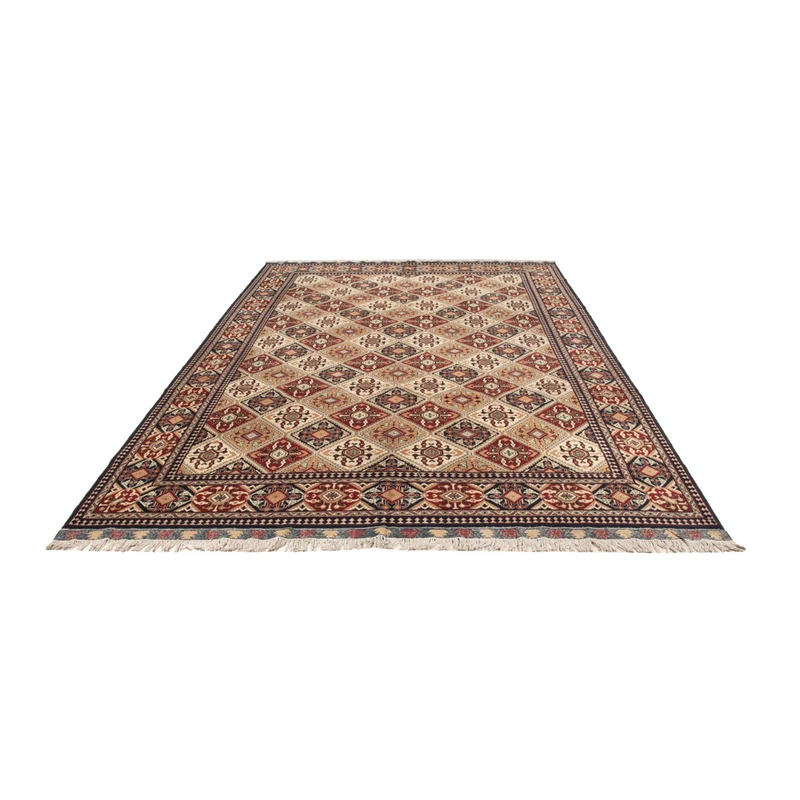 Afghan Teppich 250x355cm - Orientteppich - hellbeige