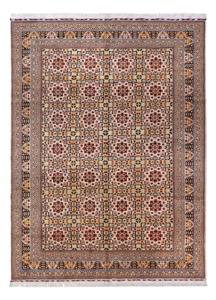 Afghan Teppich 250x330cm - Orientteppich - dunkelbeige