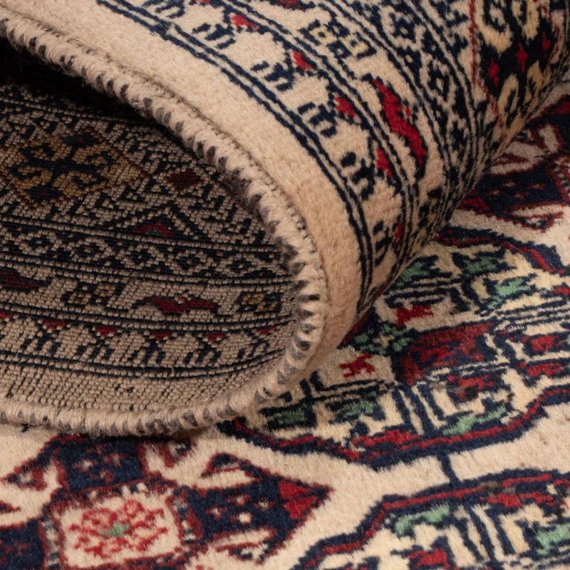 Afghan Teppich 151x194cm - Orientteppich - hellgrau