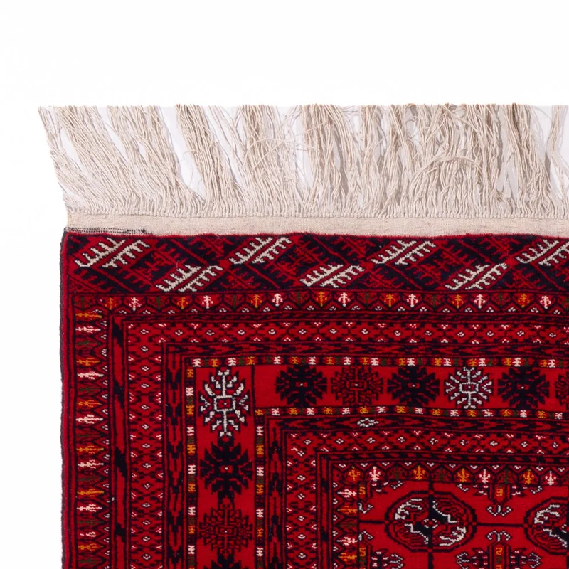 Buchara Teppich 132x209cm - Orientteppich - dunkelrot