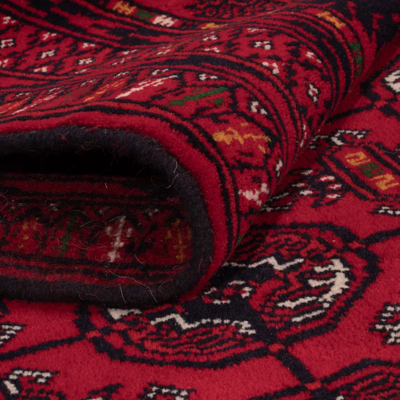 Buchara Teppich 132x209cm - Orientteppich - dunkelrot
