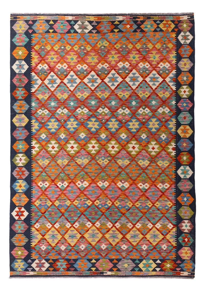 Kelim Maimene Teppich 210x293cm - mehrfarbig