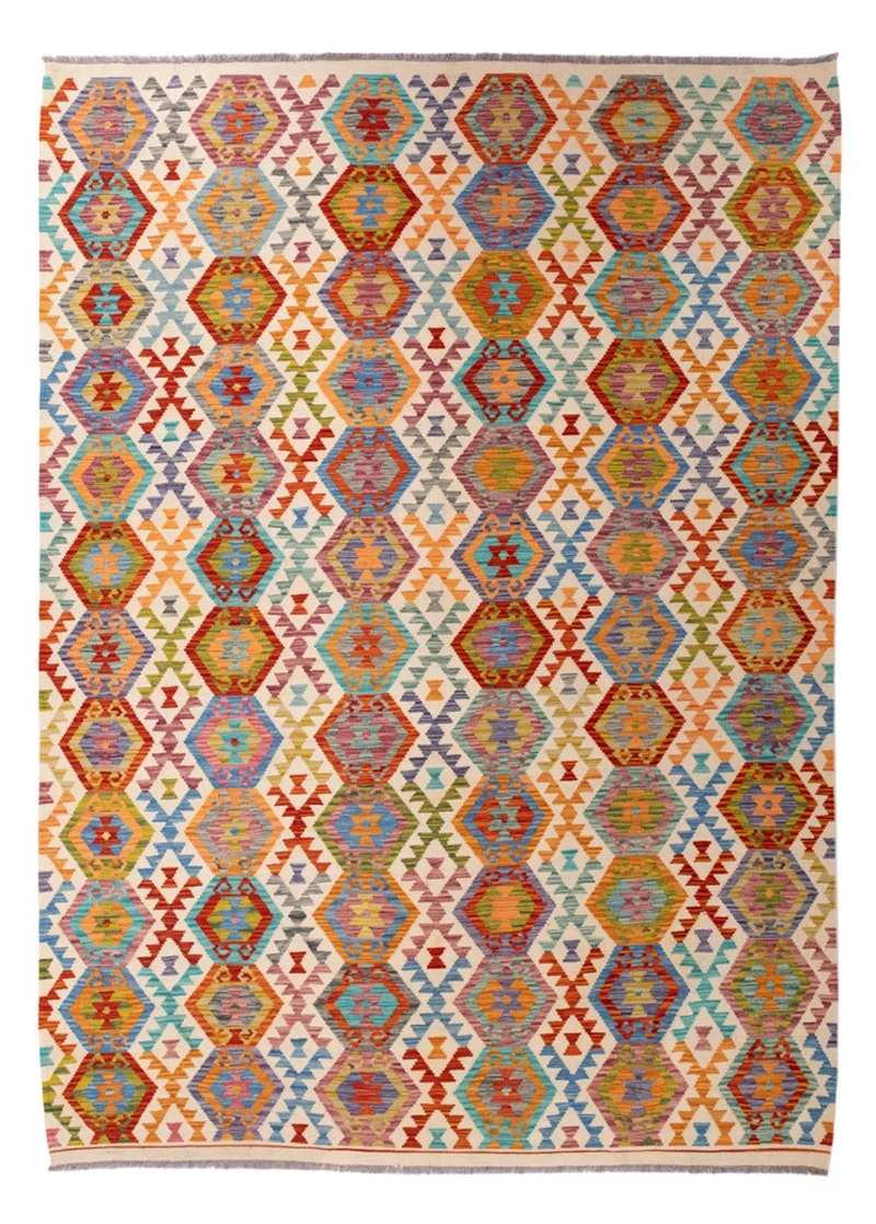 Kelim Maimene Teppich 210x294cm - mehrfarbig