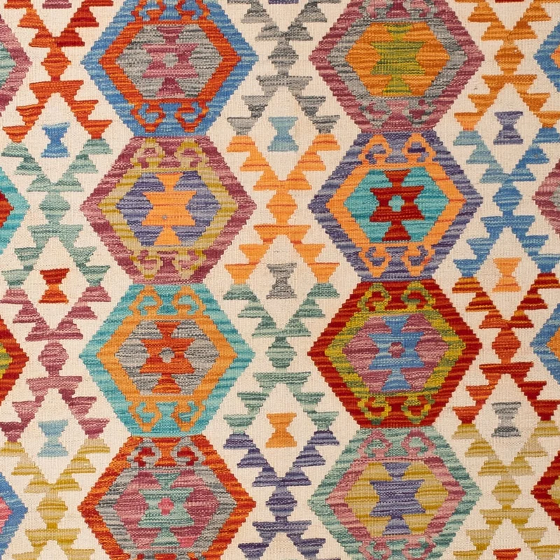 Kelim Maimene Teppich 210x294cm - mehrfarbig