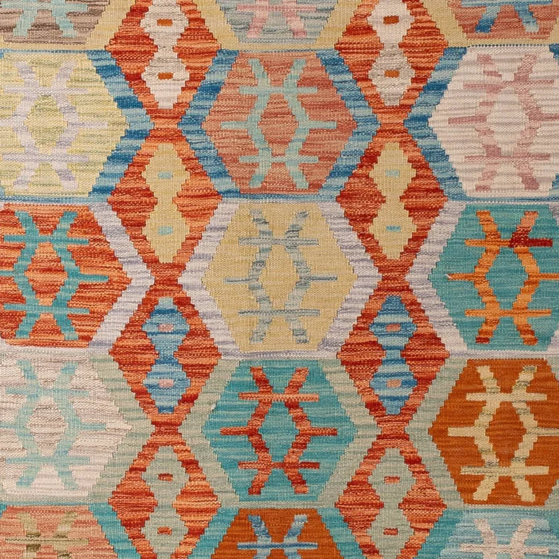Kelim Maimene Teppich 210x294cm - mehrfarbig