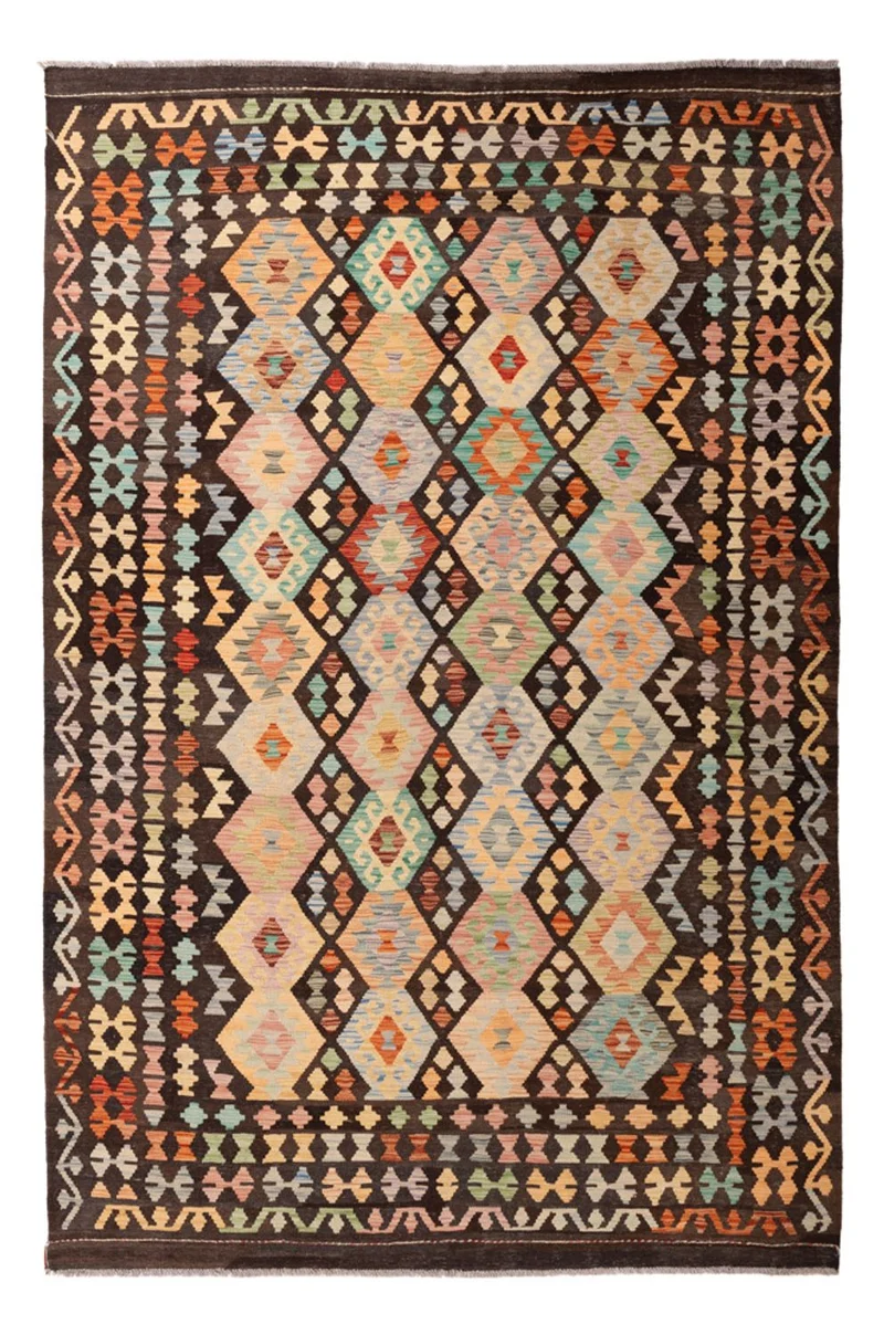 Kelim Maimene Teppich 198x299cm - mehrfarbig