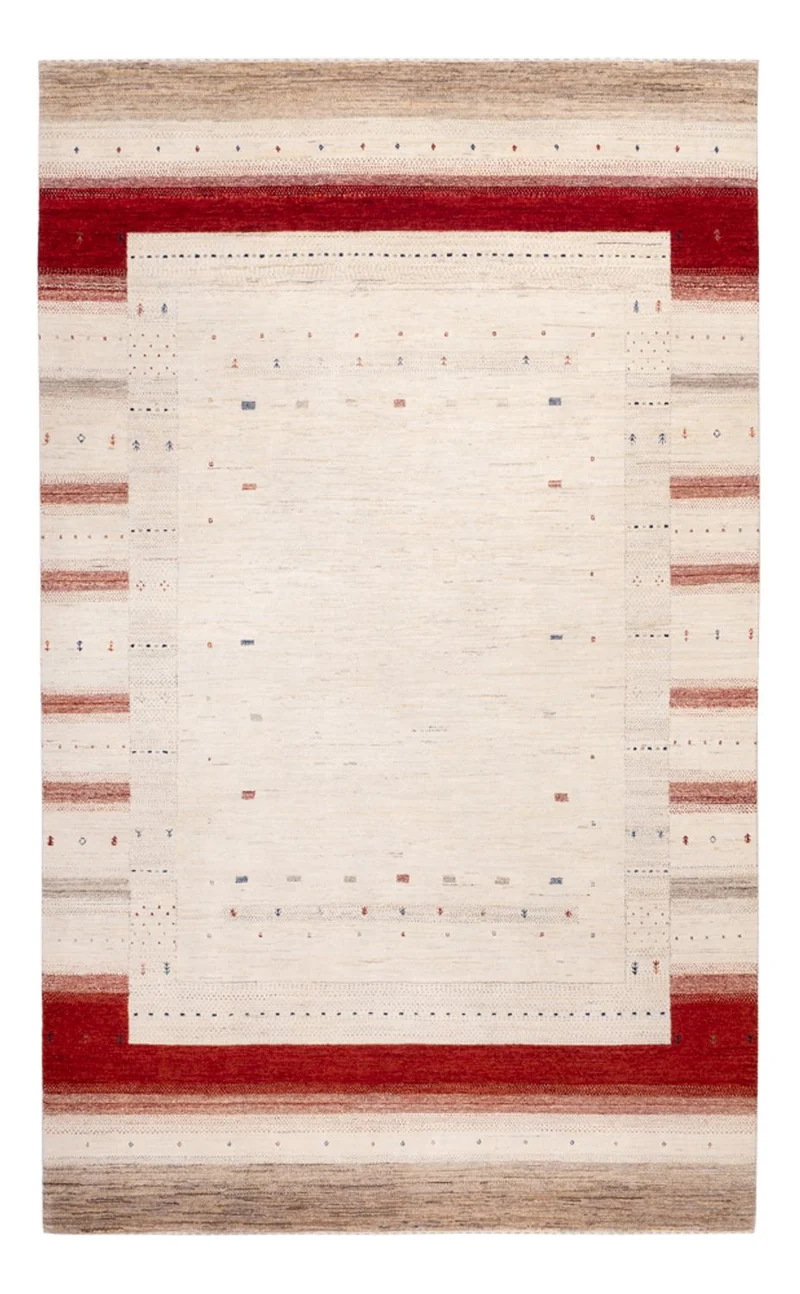 Indo Loribaft Teppich 185x292cm - Wollteppich - beige