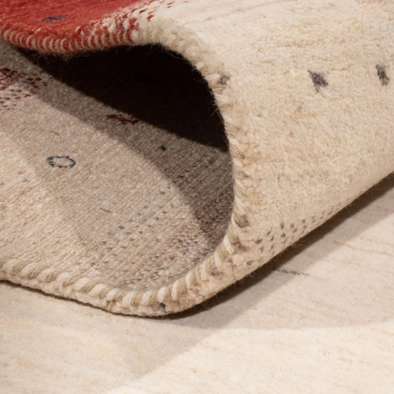 Indo Loribaft Teppich 185x292cm - Wollteppich - beige