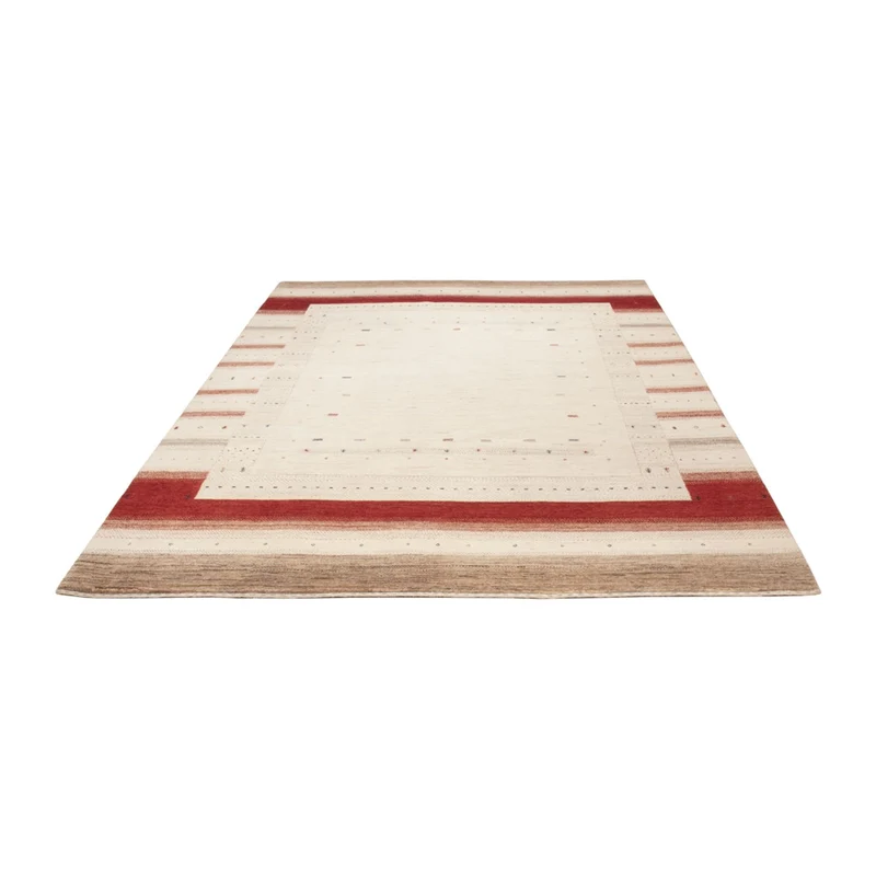 Indo Loribaft Teppich 185x292cm - Wollteppich - beige