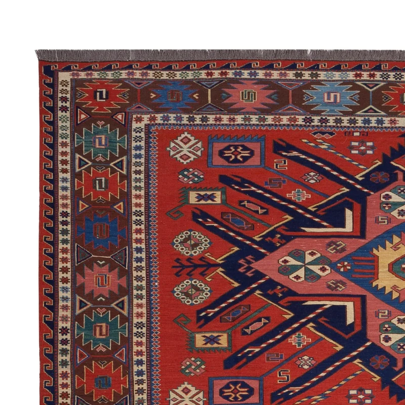 Kelim Afghan Teppich 218x292cm - rot