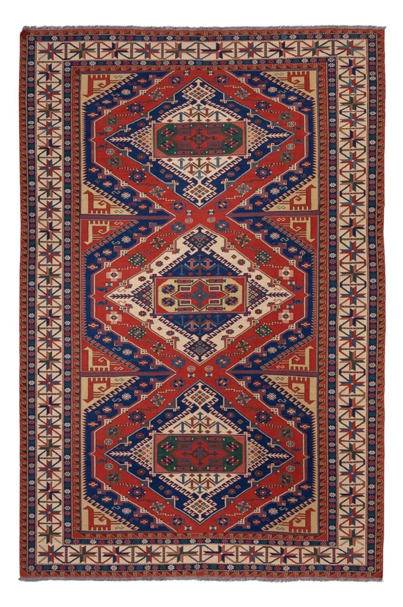Kelim Afghan Teppich 212x320cm - rot